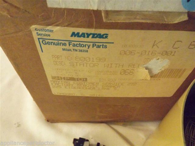MAYTAG GARBAGE DISPOSAL 800199 Stator With Relay NEW IN BOX MAYTAG GARBAGE DISPOSAL 800199 Stator With Relay NEW IN BOX